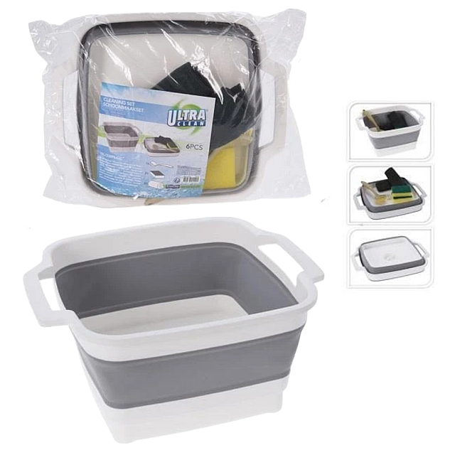 ULTRA CLEAN 172000810 CLEANING SET 6PCS IN WASH BOWL